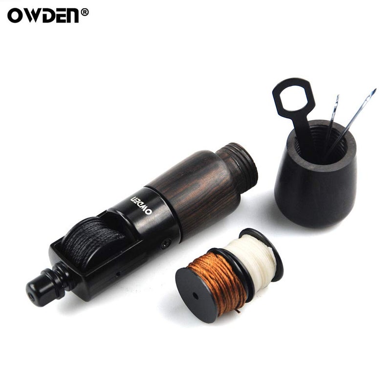 OWDEN Professional Leathercraft Stitch awl tool, Leather Sewing Awl tool for leather,Belt,Canvas,Fabric,Bag repair lockstitch tool set.Speedy Stitcher Professional leather craft tool.(3 Thread Colors) - Image 3